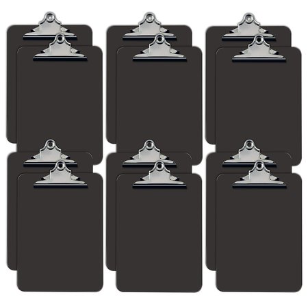 BETTER OFFICE PRODUCTS Plastic Clipboards, Durable, 12.5 x 9 Inch, Standard Metal Clip, Gray, 12PK 45123